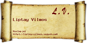 Liptay Vilmos névjegykártya